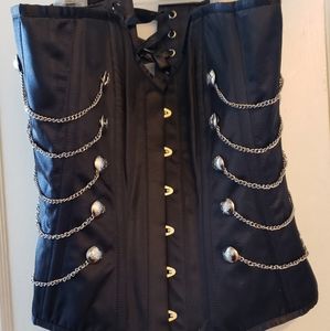 Vintage Goth Satin Steampunk Corset